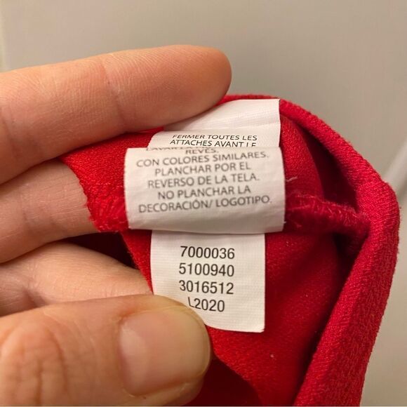 The Children’s Place Girls red dress formal rhinestone beaded collar mesh 6X-7 - Picture 9 of 11